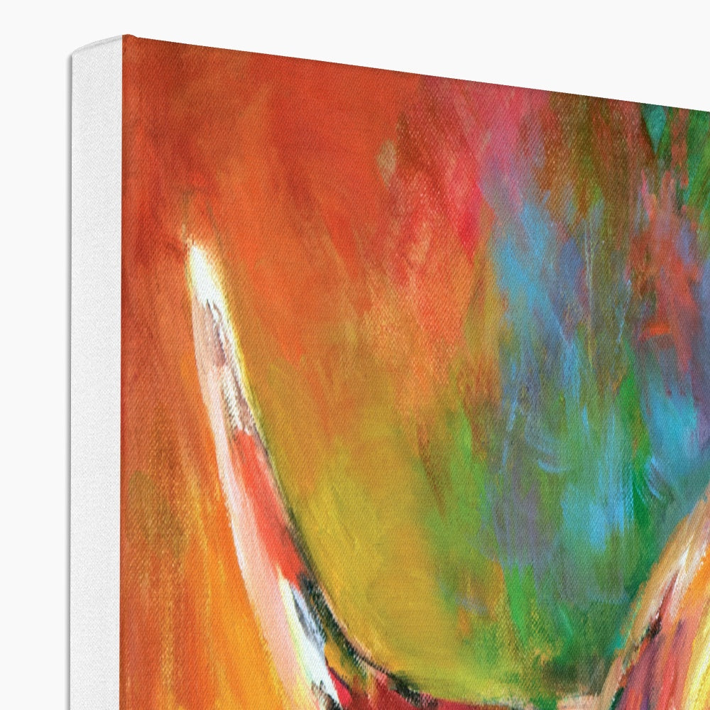 close up of a cow canvas print by sue gardner