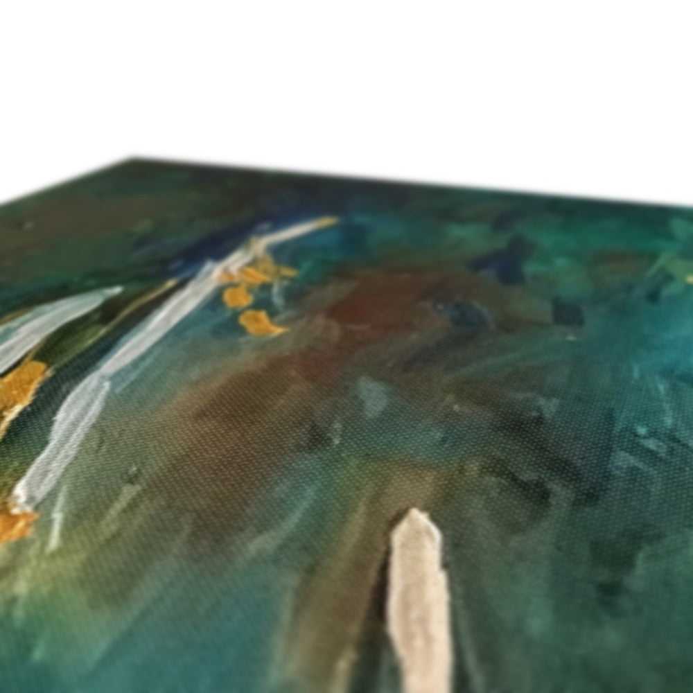 close up picture of a stag canvas