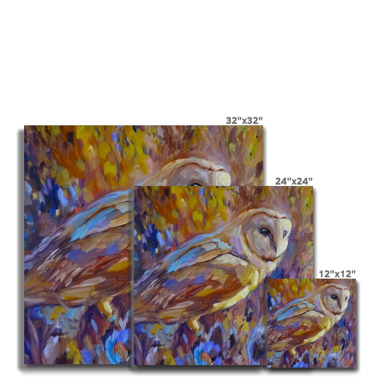 barn owl and teazels print