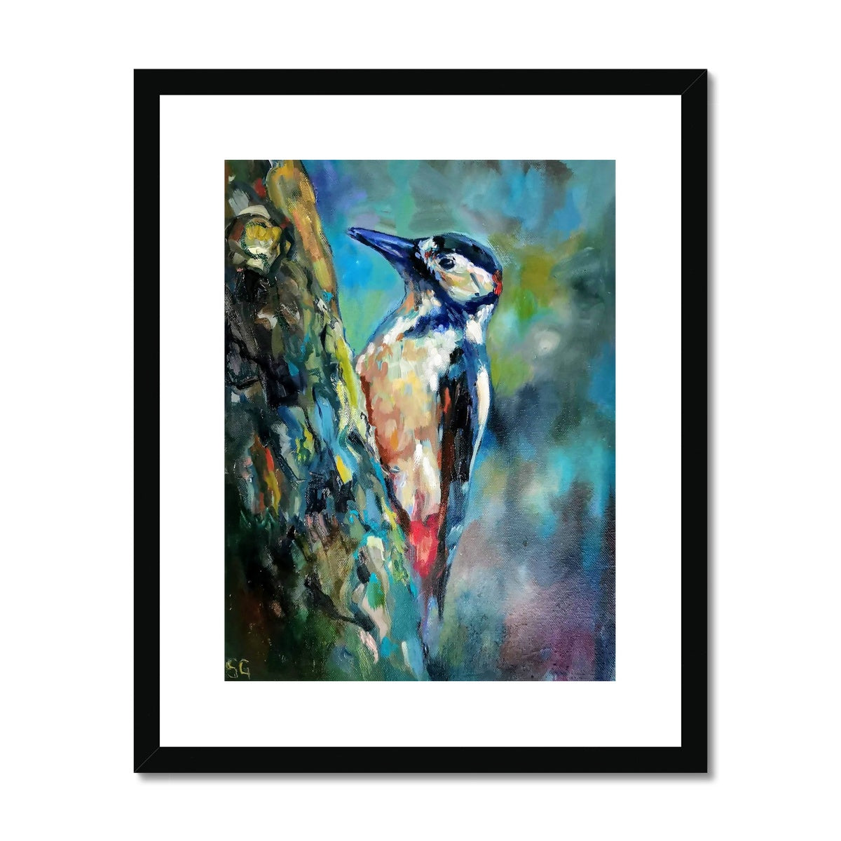 Woodpecker Framed & Mounted Print