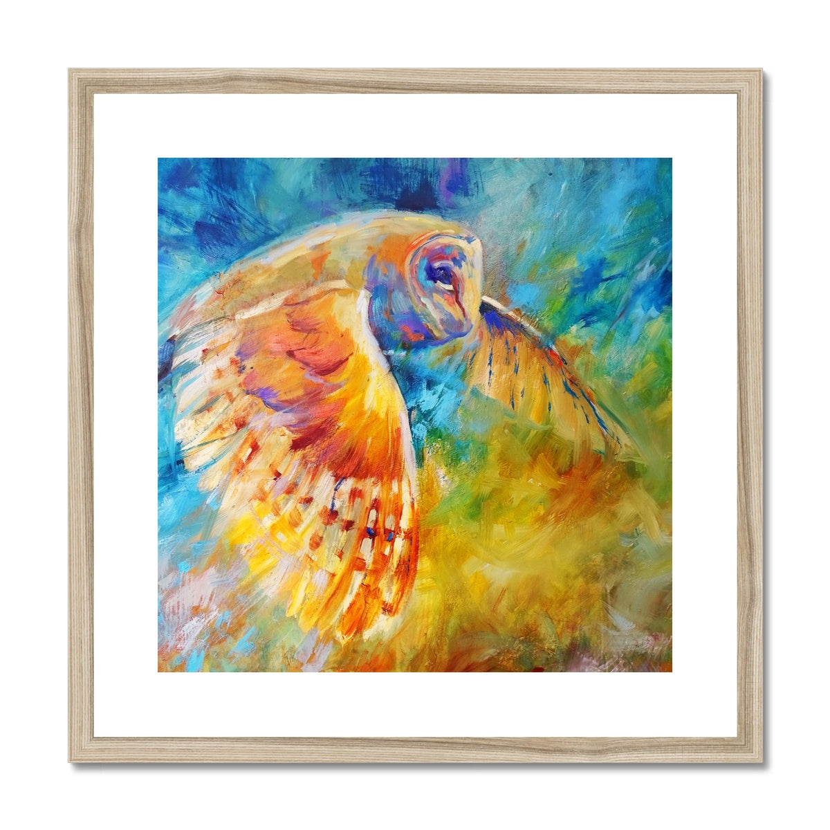 Air Disturbance - Barn Owl Framed & Mounted Print