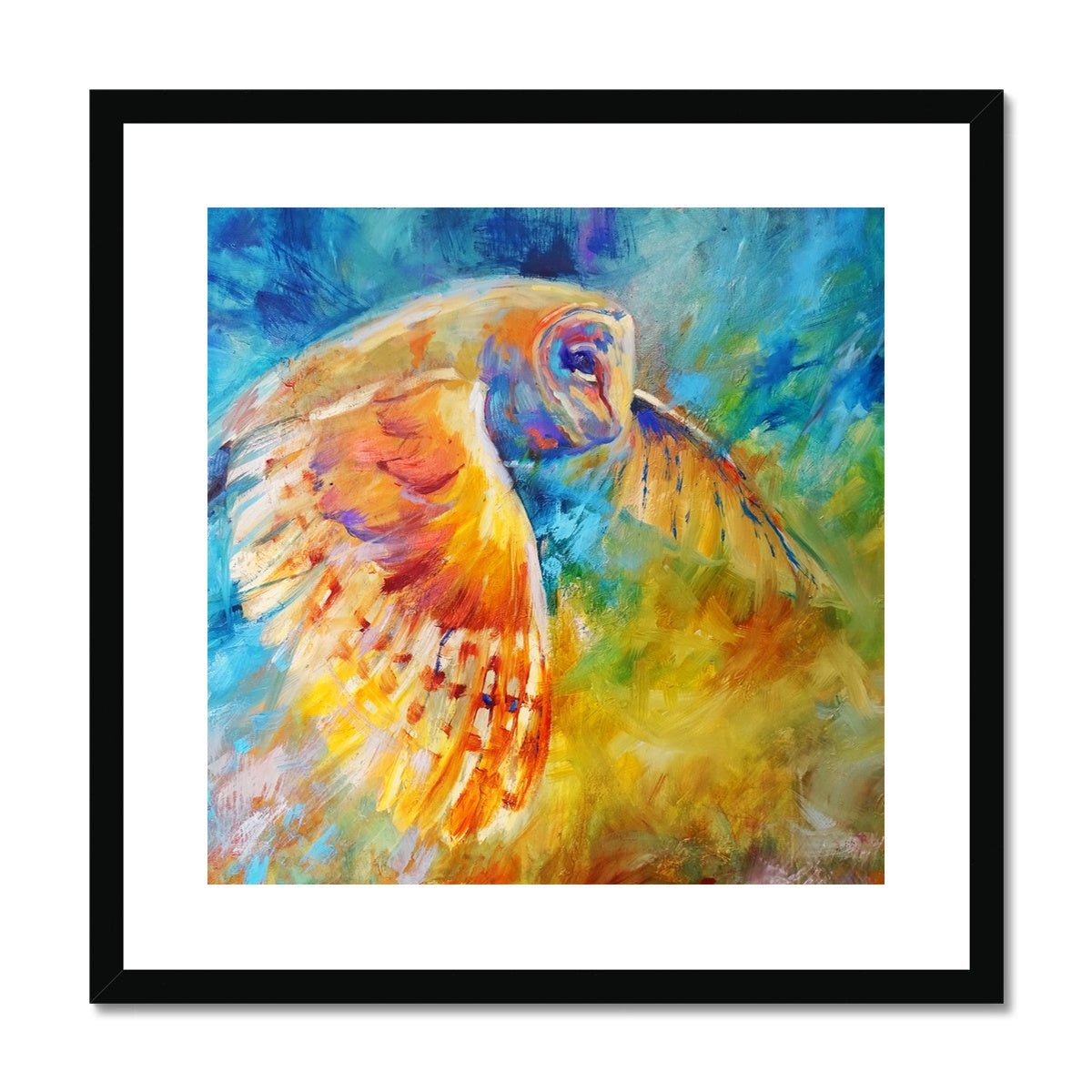 Air Disturbance - Barn Owl Framed & Mounted Print